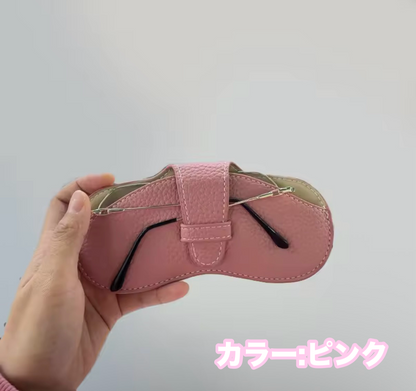 ソフトレザーコンパクトメガネケース