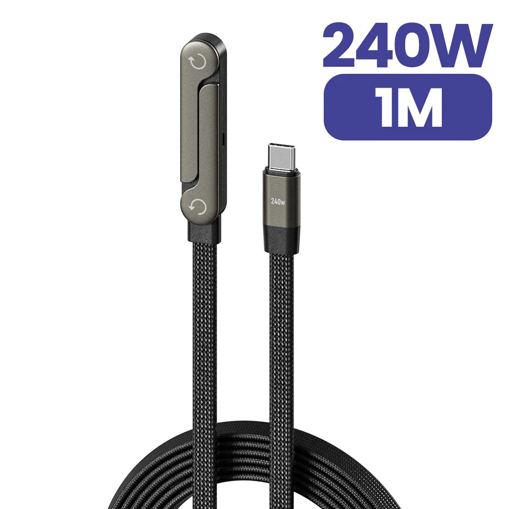 2way 折りたたみスタンド付き 急速充電ケーブル