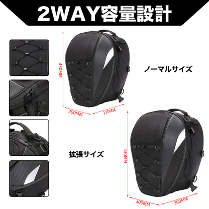 背負える＆積める 2WAYバイクバッグ