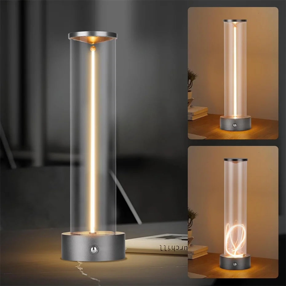 フレキシブル発光アーム　マグネット充電式LEDデスクランプ