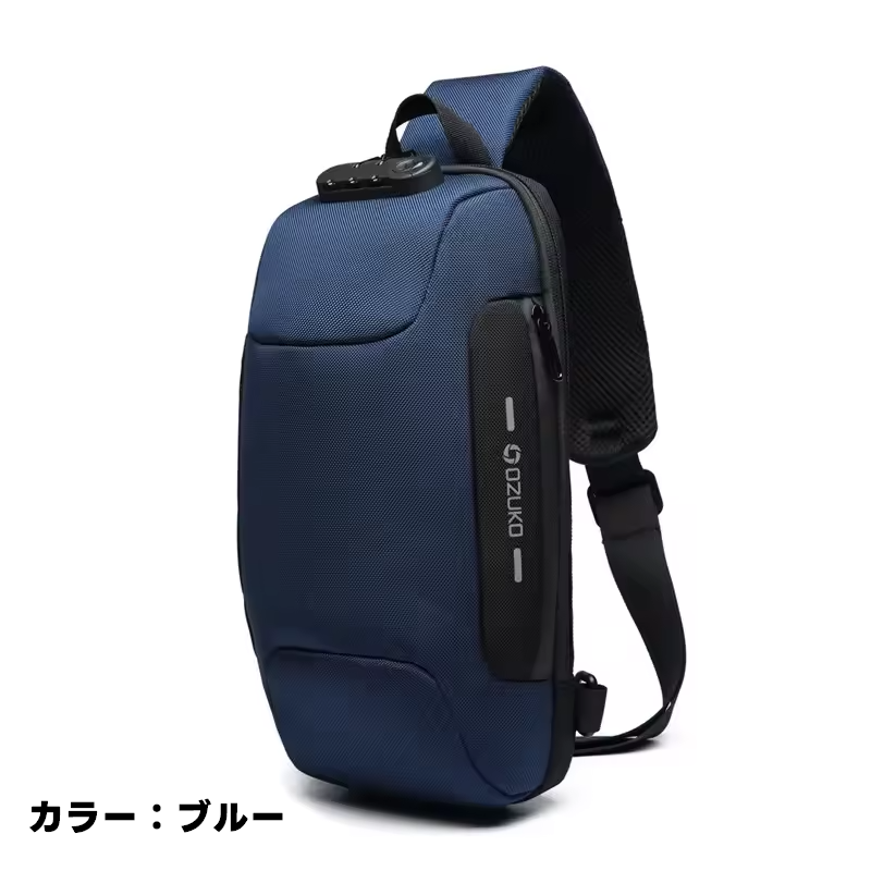 OZUKO メンズボディバッグ 防水 防犯 ショルダーバッグ ワンショルダー