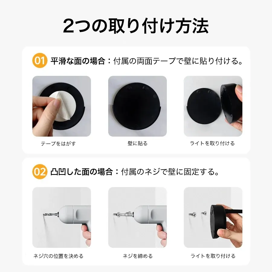 ワイヤレスLEDセンサーライト