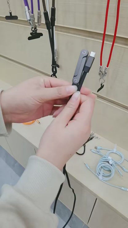 2way 折りたたみスタンド付き 急速充電ケーブル