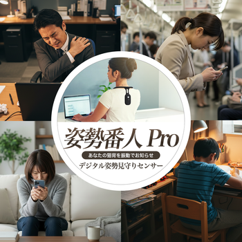姿勢番人 Pro｜デジタル姿勢見守りセンサー